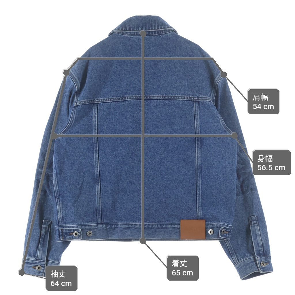 LOEWE(ロエベ) 25AW Denim Jacket ロゴレザーパッチ付 デニムジャケット インディゴ H526Y50W41