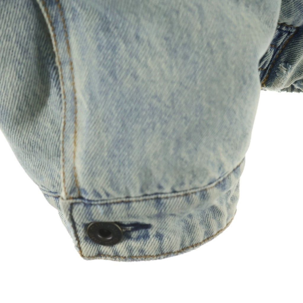 miumiu(ミュウミュウ) 24AW GWB221 Velvet Corduroy Collar Denim Jacket オーバー パデッドデニムブルゾンジャケット インディゴ