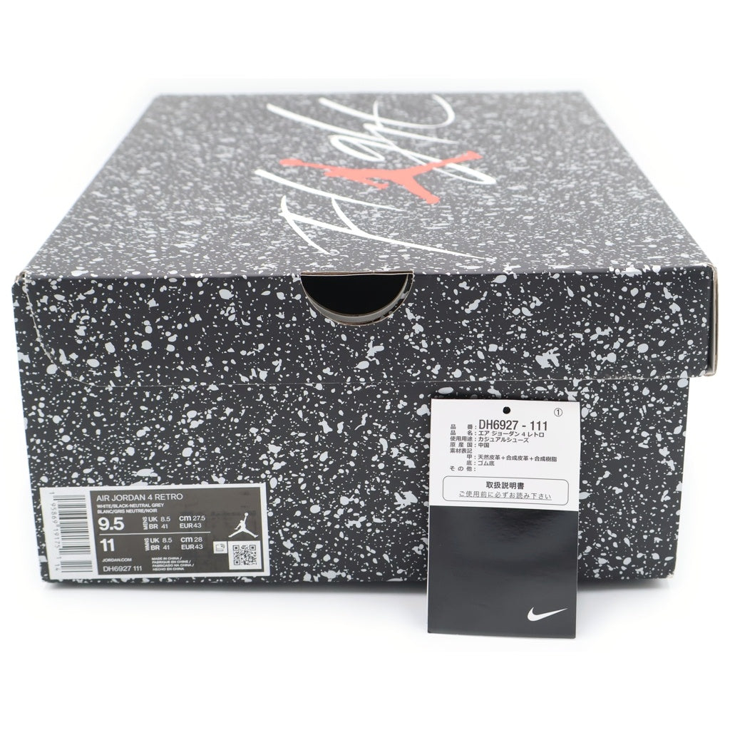 NIKE(ナイキ) AIR JORDAN 4 MILITARY BLACK エアジョーダン4 ハイカットスニーカー ホワイト US9.5/27.5cm DH6927-111