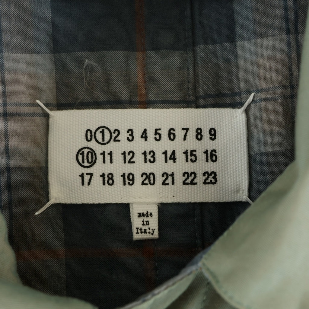 Maison Margiela(メゾンマルジェラ) Reversible Trench Coat リバーシブルトレンチオーバーコート チェック柄 カーキ/ブルー S50AH0118 S60436