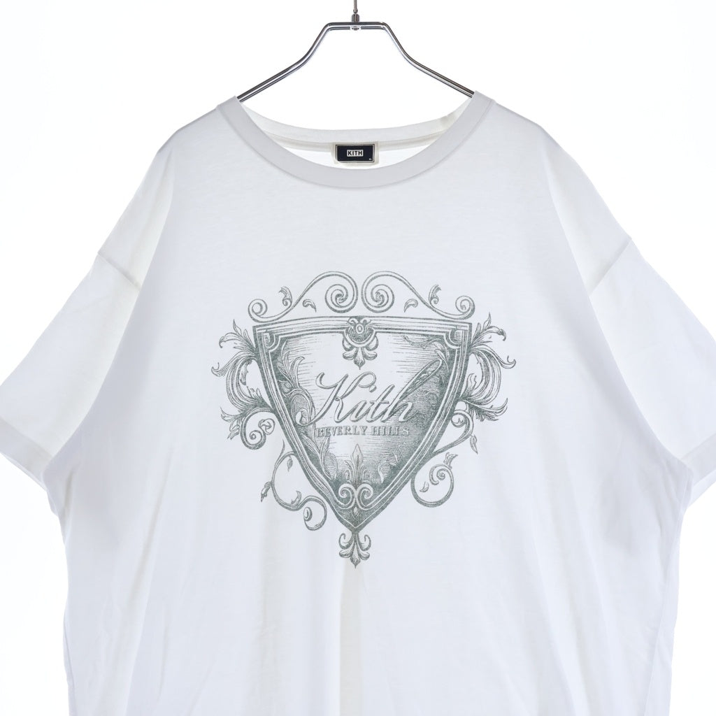 KITH(キス) ビバリーヒルズ限定 フロントプリント 半袖 クルーネック Tシャツ ホワイト KHM033753