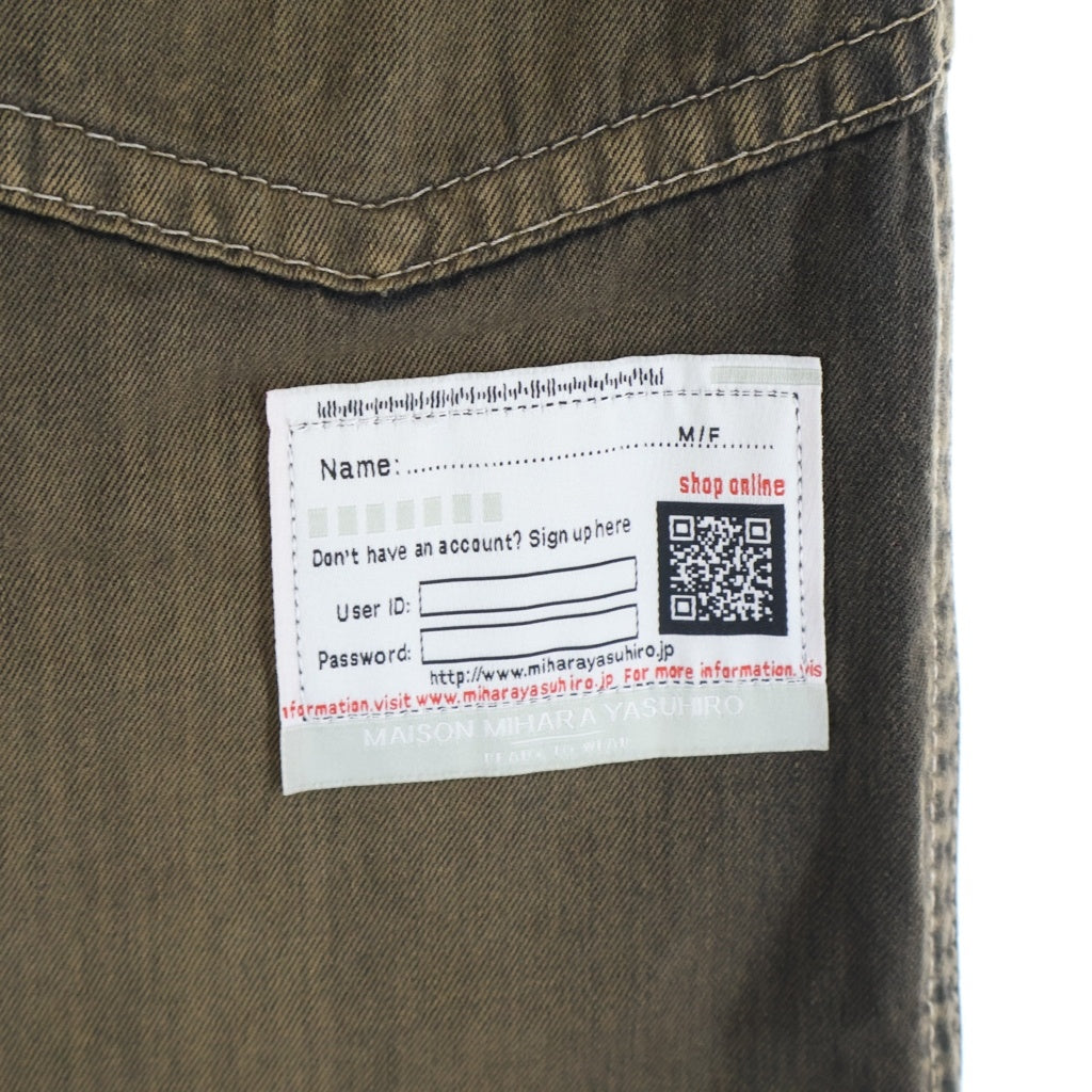 MAISON MIHARAYASUHIRO(メゾンミハラヤスヒロ) 24AW Painted Baker Jeans ペイント ベイカー デニム ブラウン A13PT025