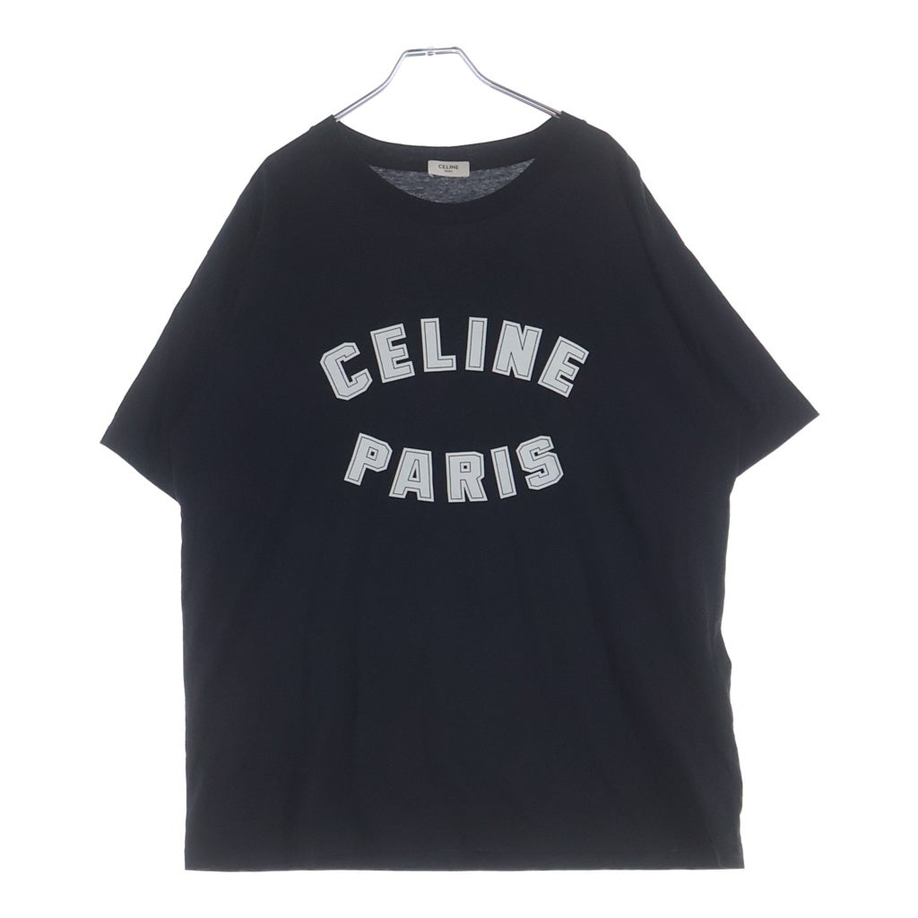 CELINE(セリーヌ) フロント アーチロゴ 半袖 クルーネック Tシャツ ブラック 2X84N671Q.38AW