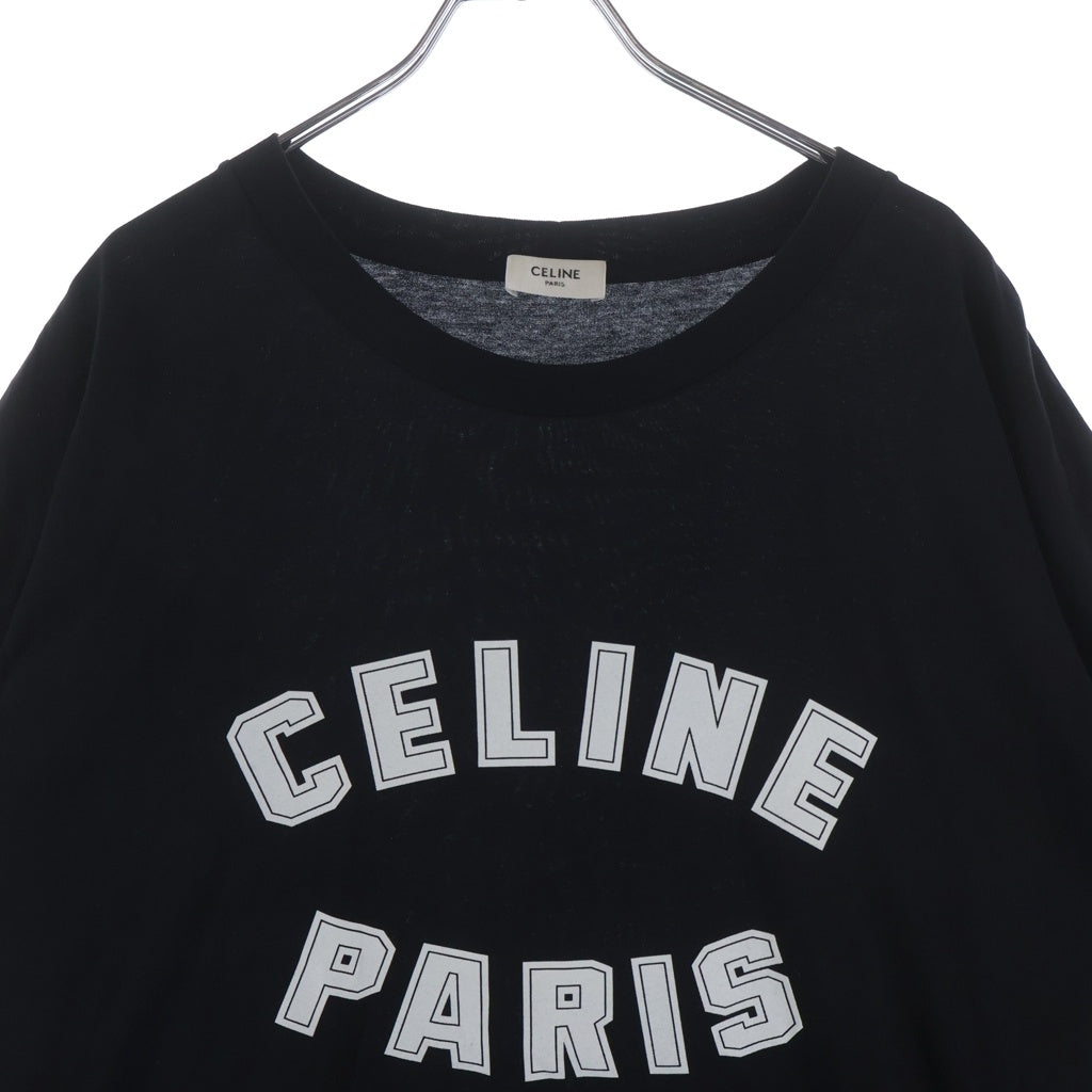 CELINE(セリーヌ) フロント アーチロゴ 半袖 クルーネック Tシャツ ブラック 2X84N671Q.38AW