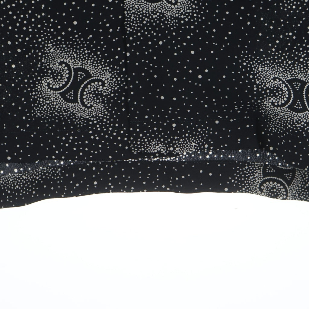 CELINE(セリーヌ) トリオンフ シルク オープンカラーシャツ 半袖シャツ ブラック 2C946932W.38CE