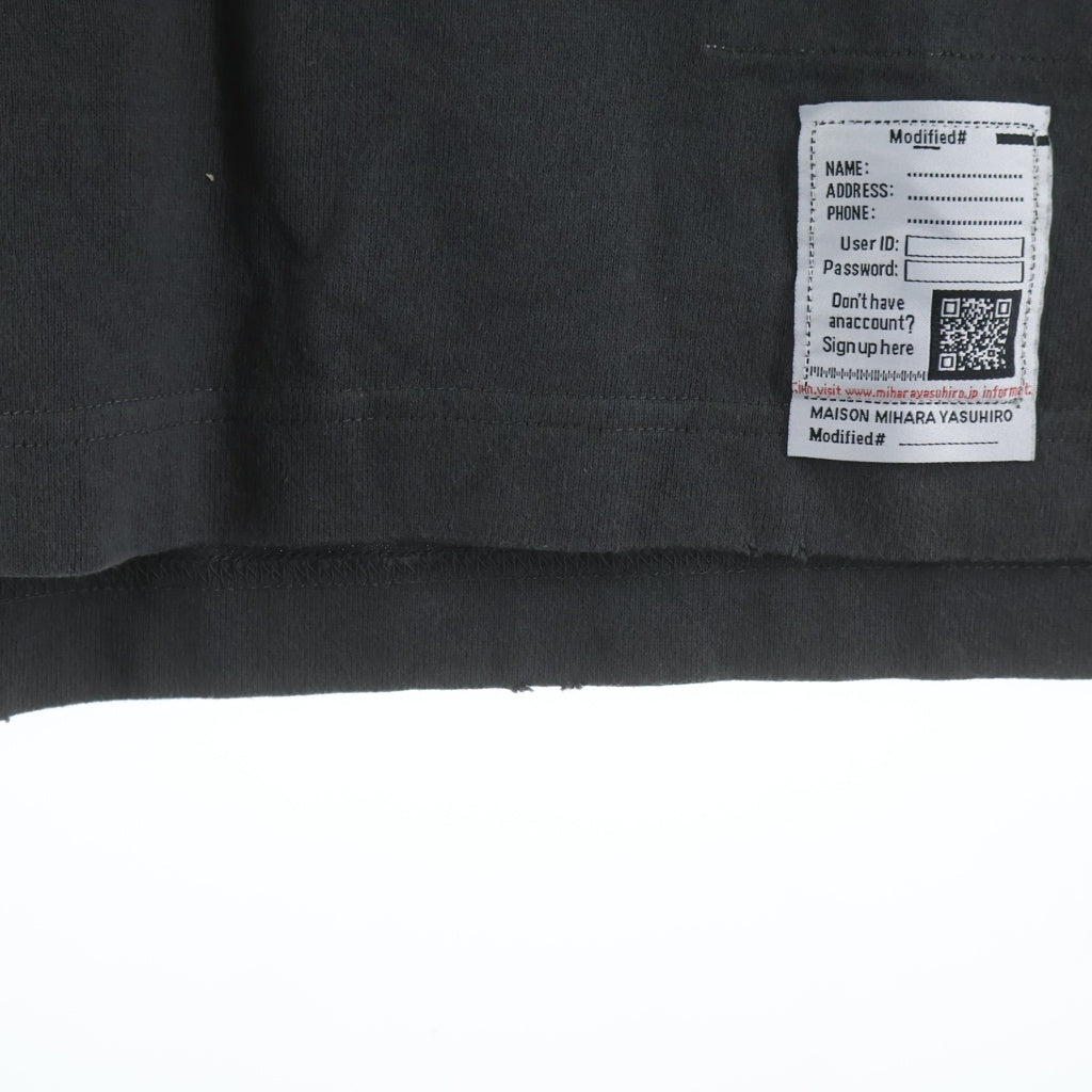 MAISON MIHARAYASUHIRO(メゾンミハラヤスヒロ) DISTRESSED TEE デストロイ グラフィックプリント 半袖 クルーネック カットソー ブラック