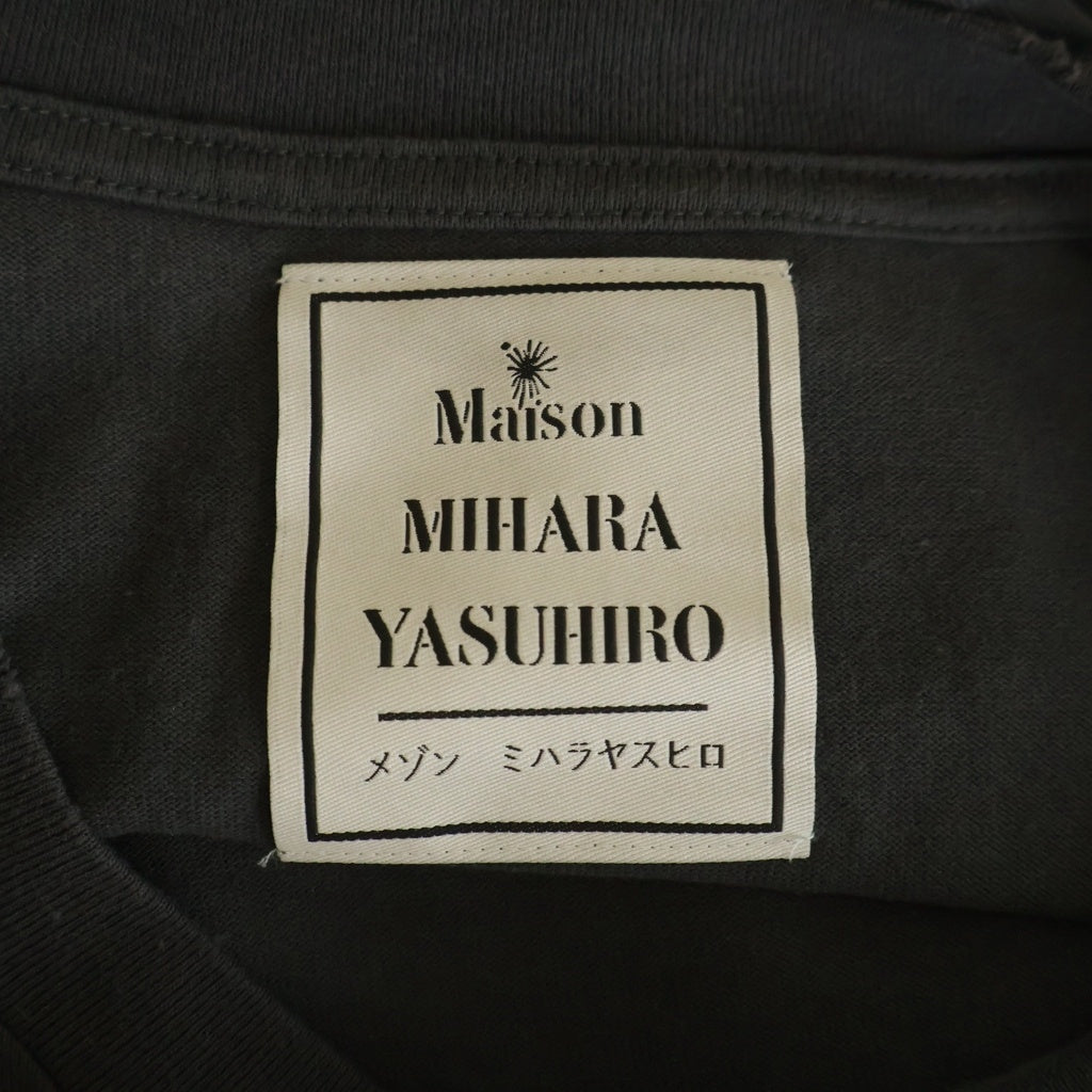 MAISON MIHARAYASUHIRO(メゾンミハラヤスヒロ) DISTRESSED TEE デストロイ グラフィックプリント 半袖 クルーネック カットソー ブラック