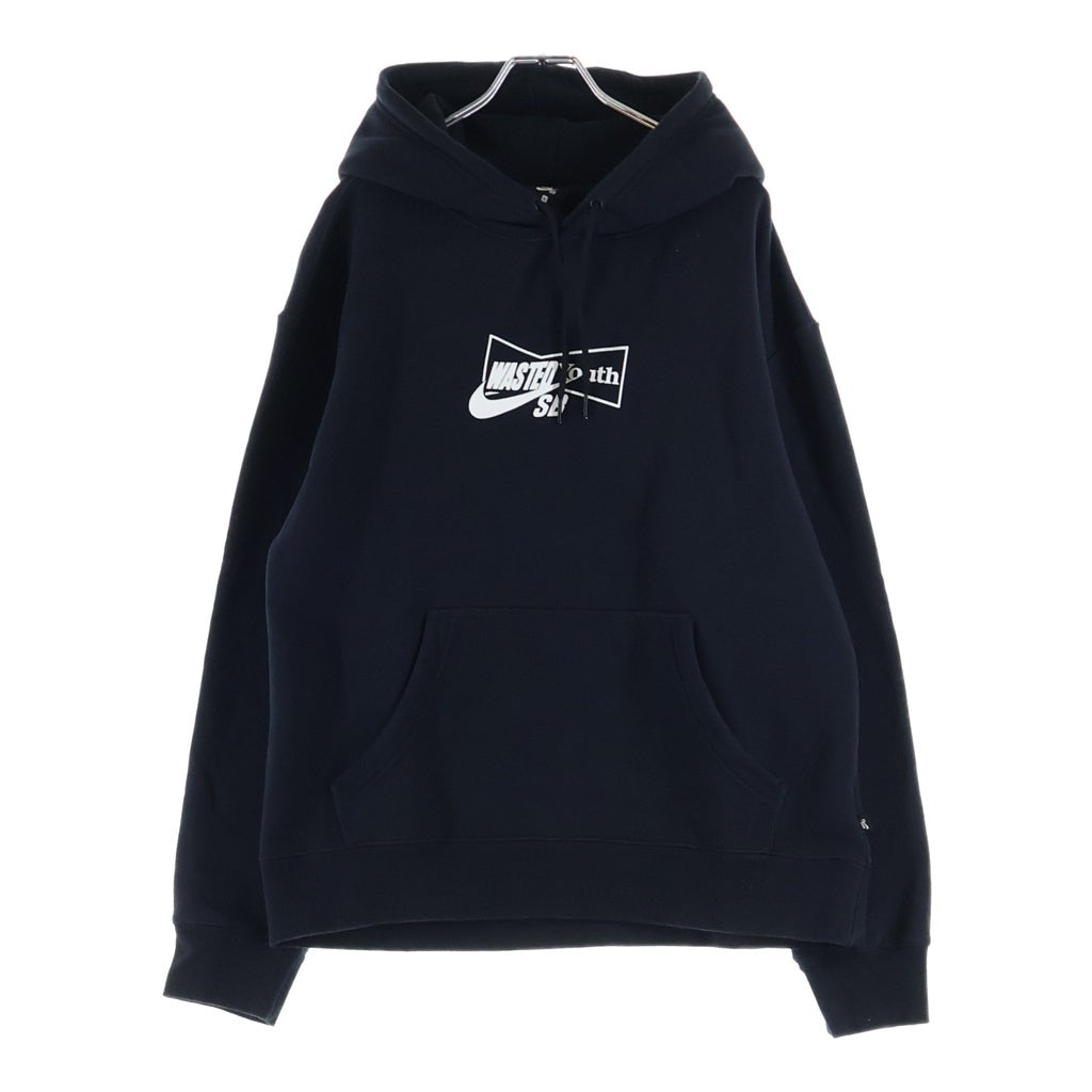NIKE SB(ナイキエスビー) ×Wasted Youth ウェイステッドユース フロントロゴプリント プルオーバーパーカー フーディー ブラック CW5615-010