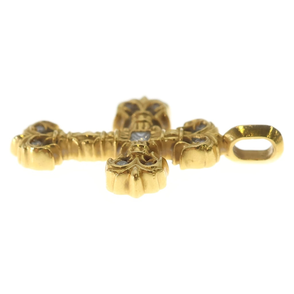 CHROME HEARTS(クロムハーツ) 22K FILIGREE TINY A/DIA タイニーフィリグリークロス アフターダイヤ ペンダントトップ ゴールド BCA045
