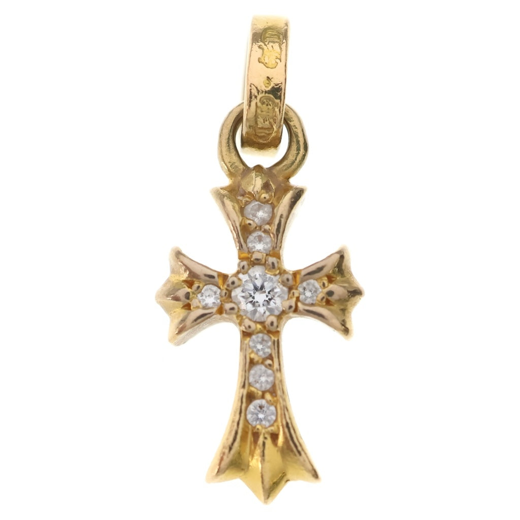 CHROME HEARTS(クロムハーツ) 22K CRS BBYFAT P/DIA ベイビーファットクロス PAVEダイヤ ペンダントトップ ゴールド BCA035