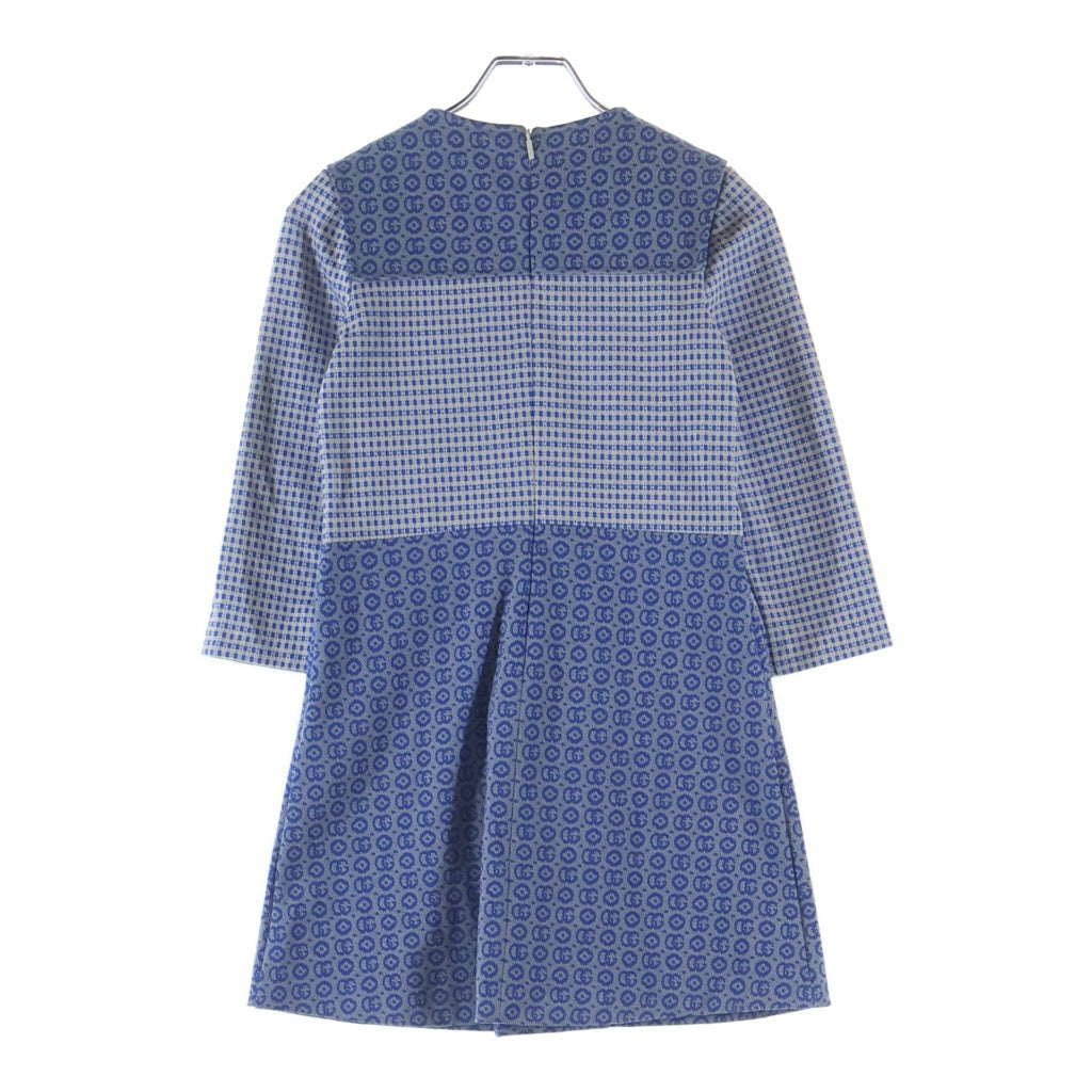 GUCCI(グッチ) GG ジャガード キッズ ドレス ブルー 744095 XJF02 レディース