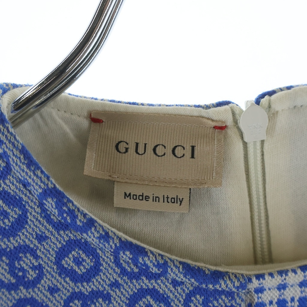 GUCCI(グッチ) GG ジャガード キッズ ドレス ブルー 744095 XJF02 レディース