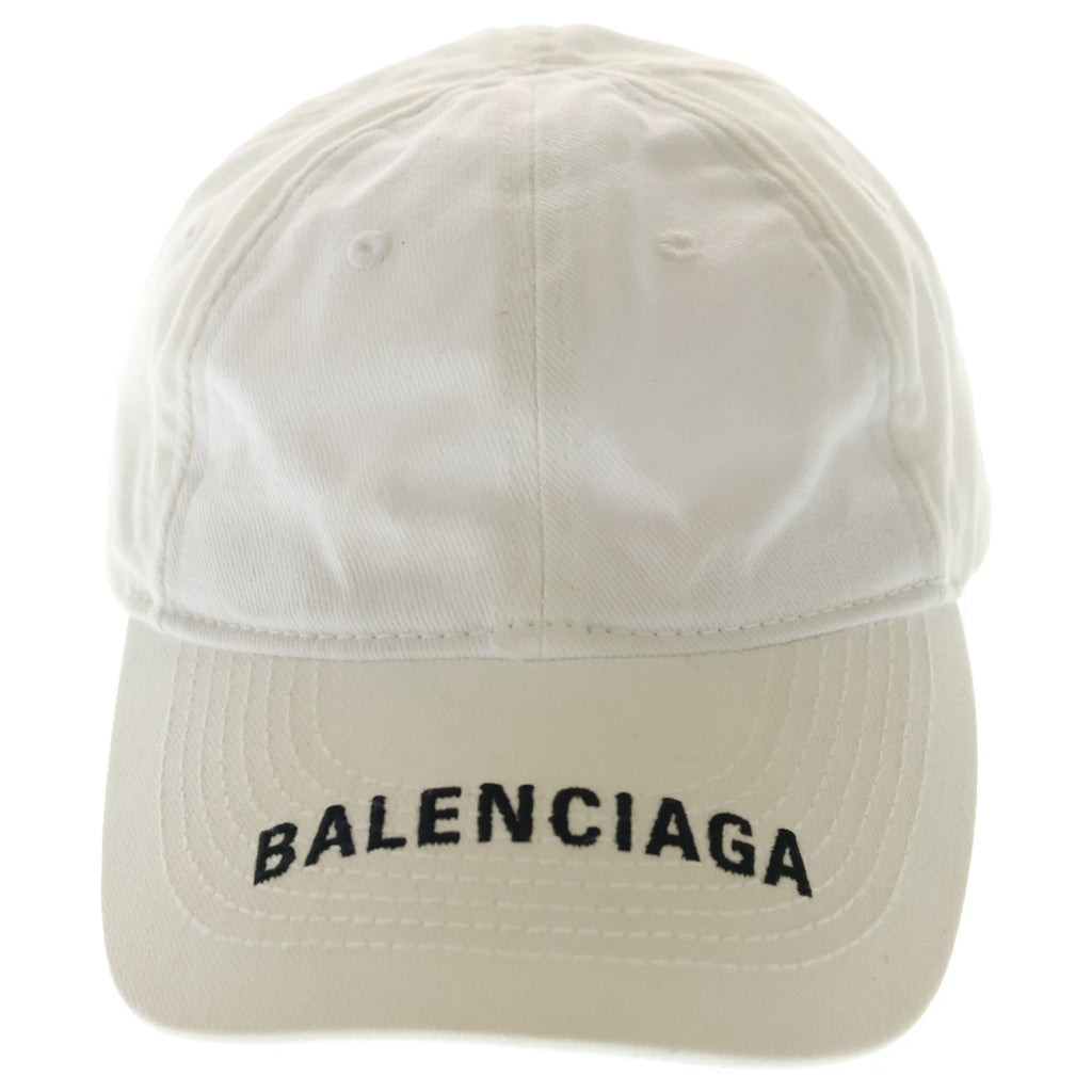 BALENCIAGA(バレンシアガ) ロゴ刺繍 コットン キャップ ホワイト