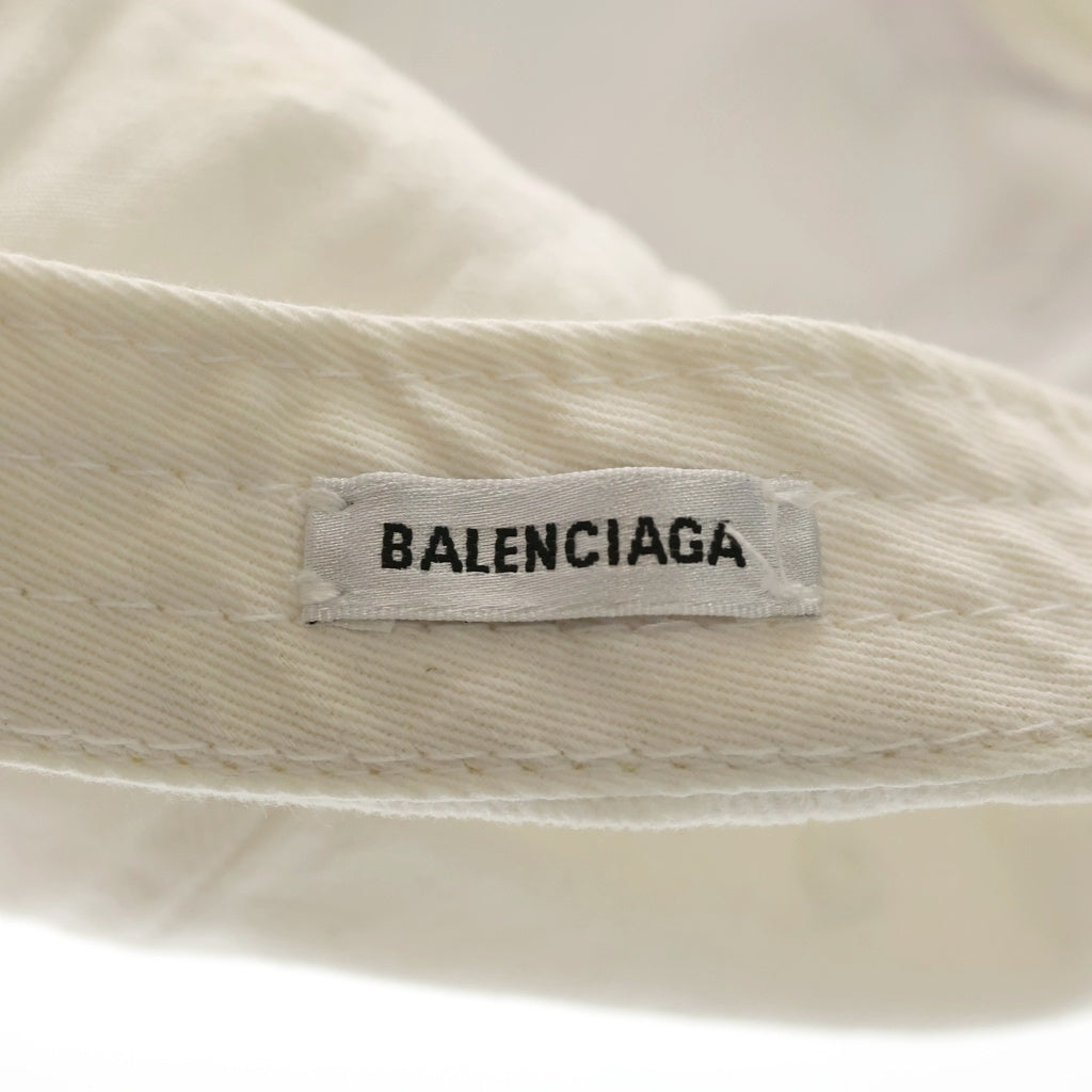 BALENCIAGA(バレンシアガ) ロゴ刺繍 コットン キャップ ホワイト