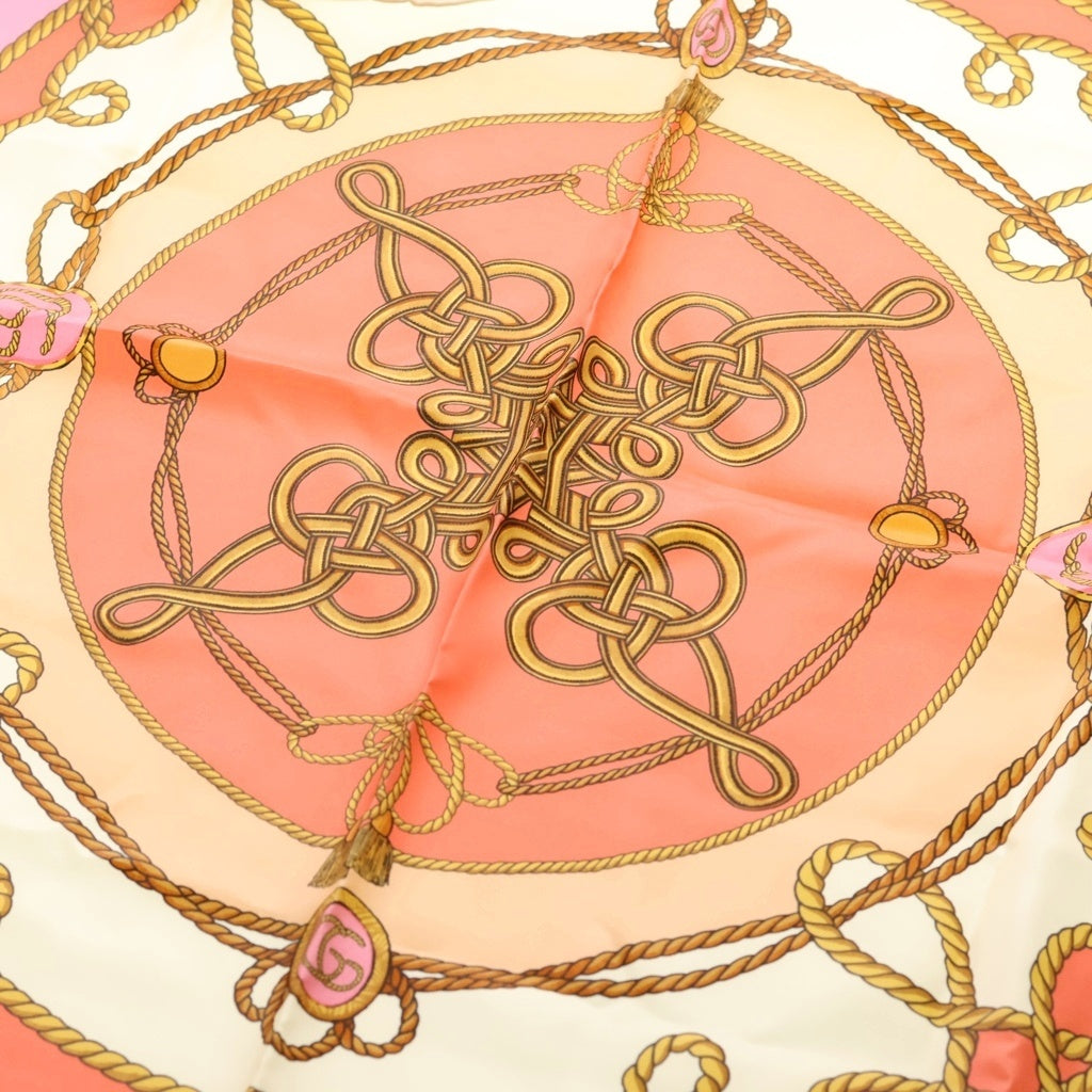 GUCCI(グッチ) オプティカル シルク スカーフ バンダナ ピンク/ホワイト 703096 3G001 レディース