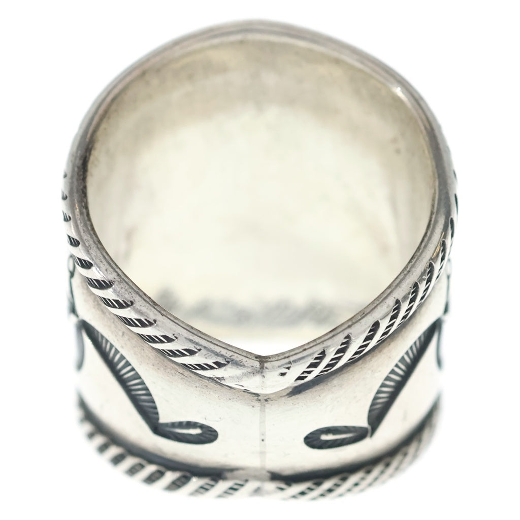 INDIAN JEWELRY(インディアンジュエリー) McKee Platero マッキープラテロ ナバホ族 ターコイズ コーラル シルバーリング