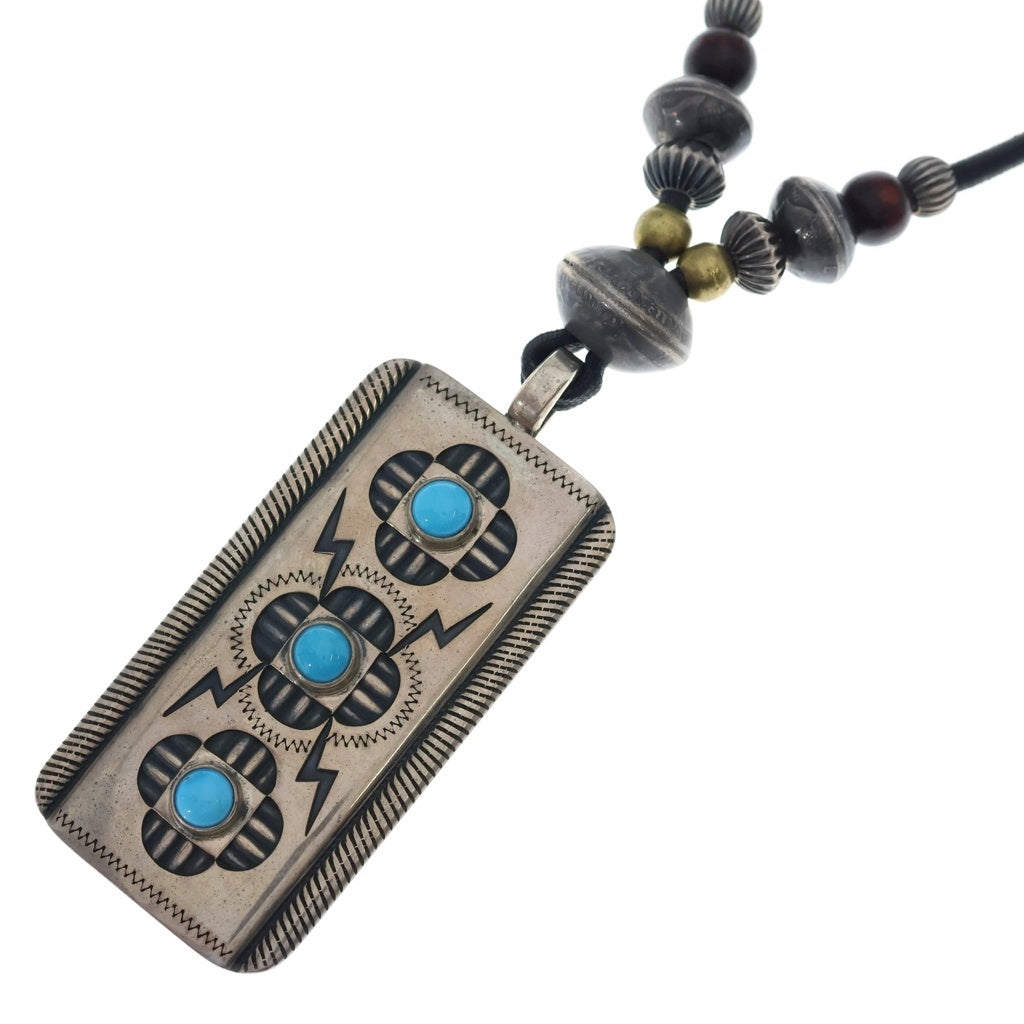 INDIAN JEWELRY(インディアンジュエリー) McKee Platero マッキープラテロ ナバホ族 ターコイズ ネックレス シルバー