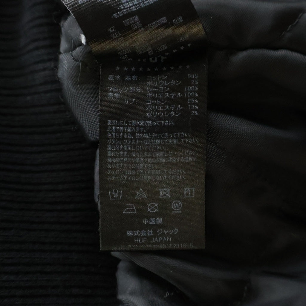 HUF(ハフ) BOMBER JACKET デニム ボンバージャケット ブラック
