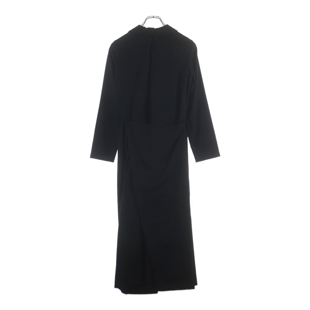 tricot COMME des GARCONS(トリコ コム デ ギャルソン) 丸襟 レイヤード長袖ドレスワンピース ブラック レディース TO-04001M