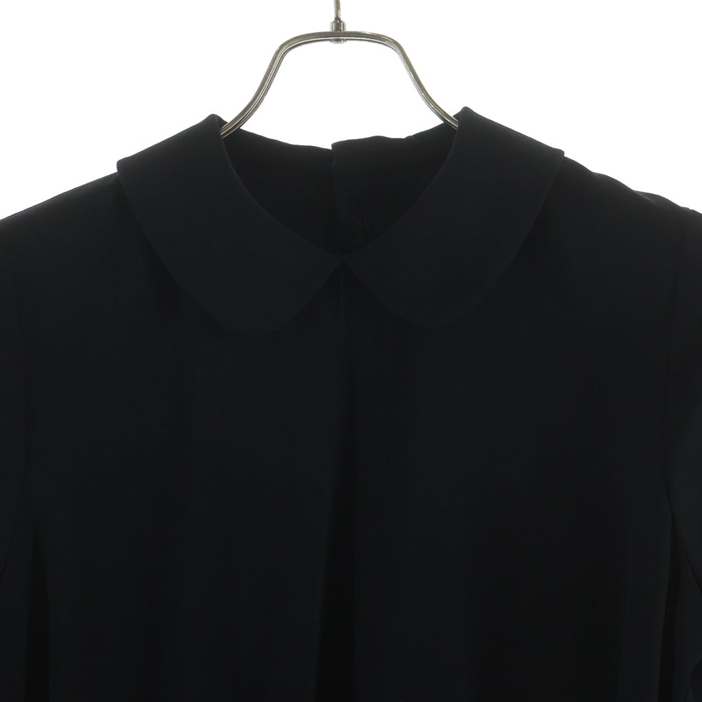 tricot COMME des GARCONS(トリコ コム デ ギャルソン) 丸襟 レイヤード長袖ドレスワンピース ブラック レディース TO-04001M