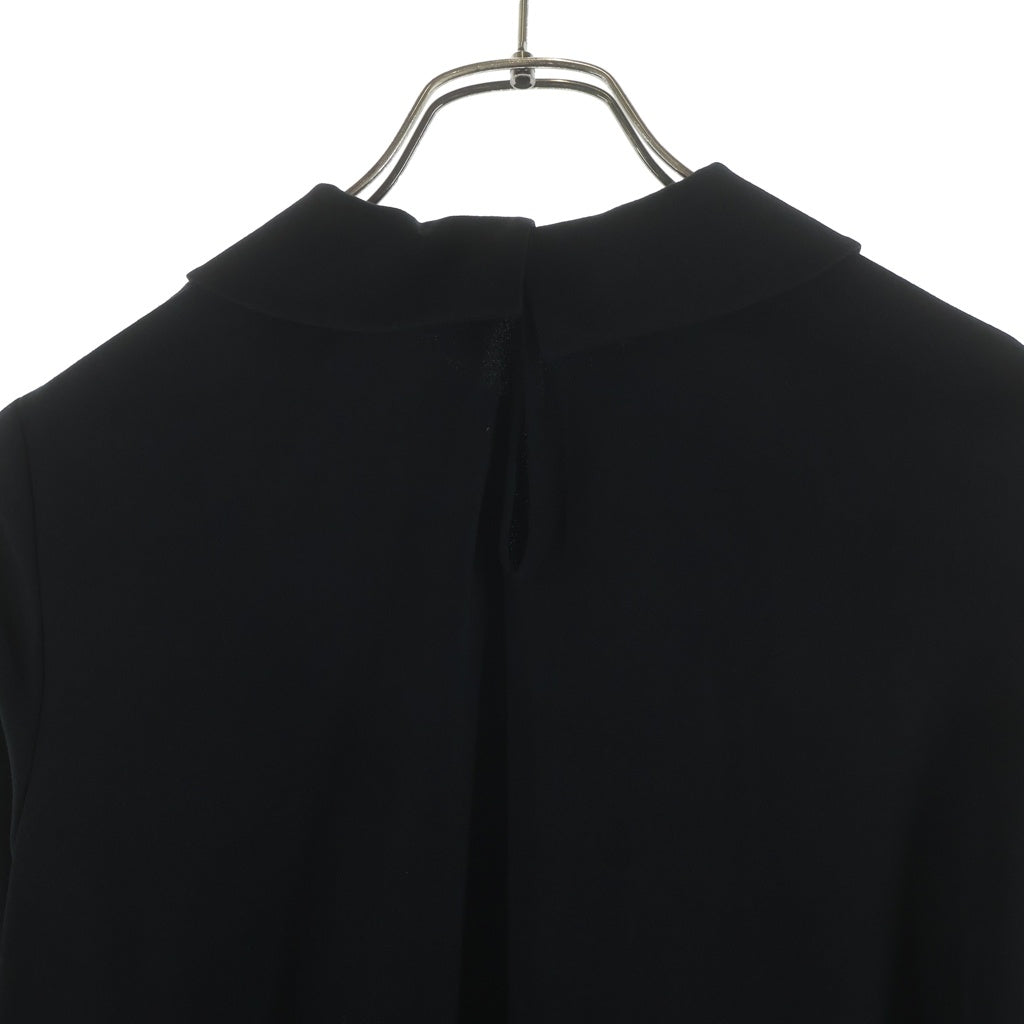 tricot COMME des GARCONS(トリコ コム デ ギャルソン) 丸襟 レイヤード長袖ドレスワンピース ブラック レディース TO-04001M
