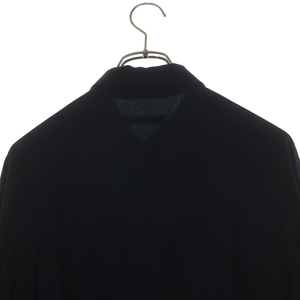 Y's for men(ワイズフォーメン) レーヨン オーバーサイズ ポケット長袖シャツ ブラック MY-B53-270