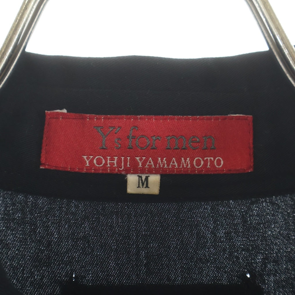Y's for men(ワイズフォーメン) レーヨン オーバーサイズ ポケット長袖シャツ ブラック MY-B53-270