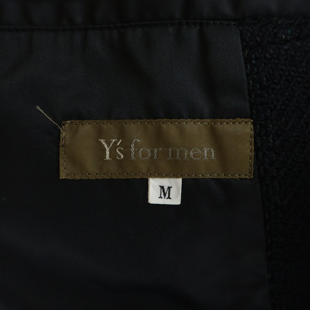 Y's for men(ワイズフォーメン) ストライプ ジップアップ ボタンテーラードジャケット ネイビー MX-J20-901