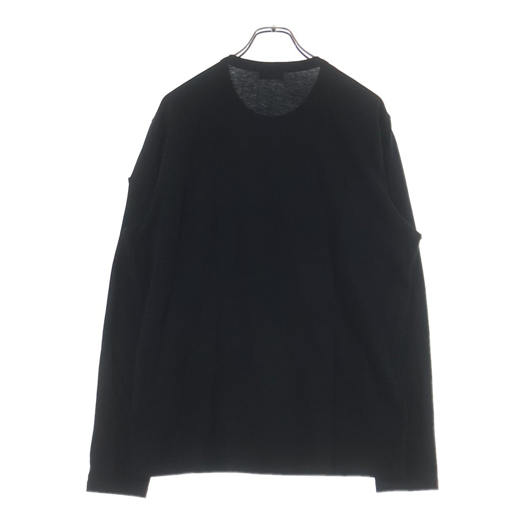 MONCLER(モンクレール) ラバーワッペン付き 長袖Tシャツ ロングスリーブカットソー ブラック F20918D70710