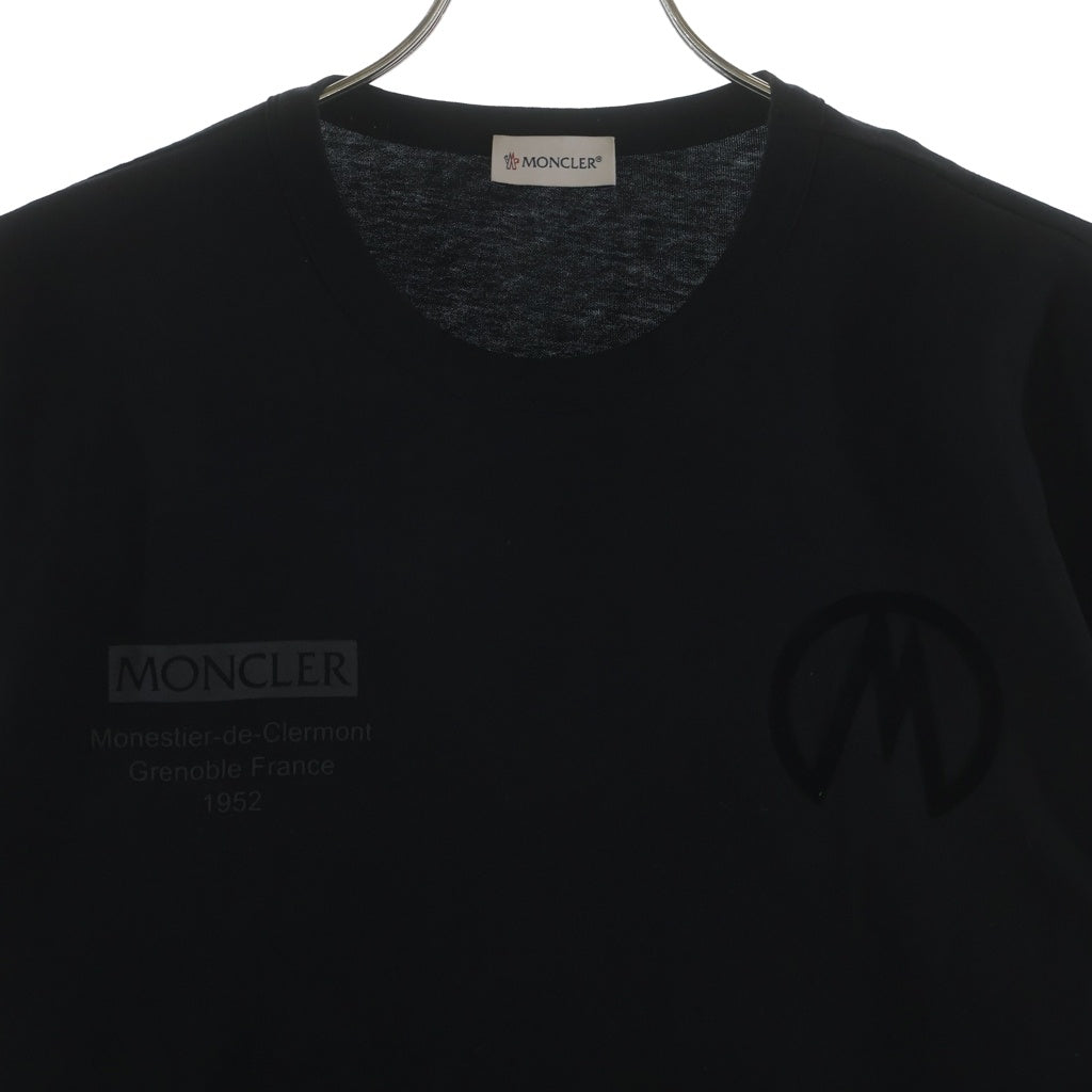 MONCLER(モンクレール) ラバーワッペン付き 長袖Tシャツ ロングスリーブカットソー ブラック F20918D70710
