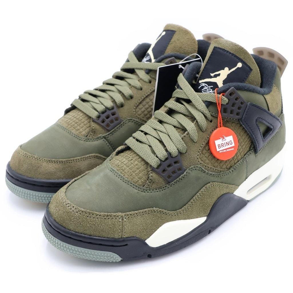 NIKE(ナイキ) AIR JORDAN4 RETRO SE CRAFT OLIVE エアジョーダン4 クラフト オリーブ ハイカットスニーカー カーキ US9/27.0cm FB9927-200