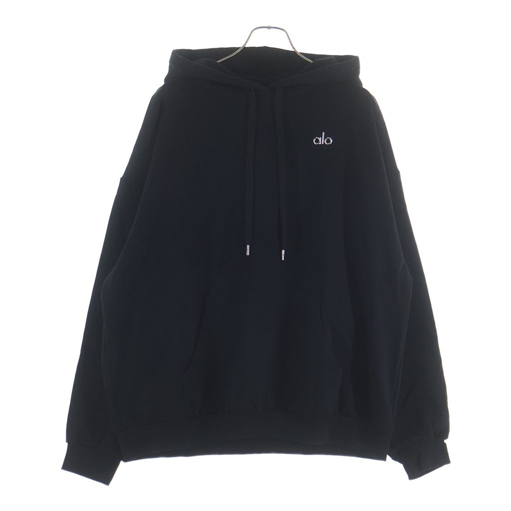 Alo Yoga(アローヨガ) ACCOLADE HOODIE アコレードフーディ ロゴプルオーバーパーカー ブラック U3032RG