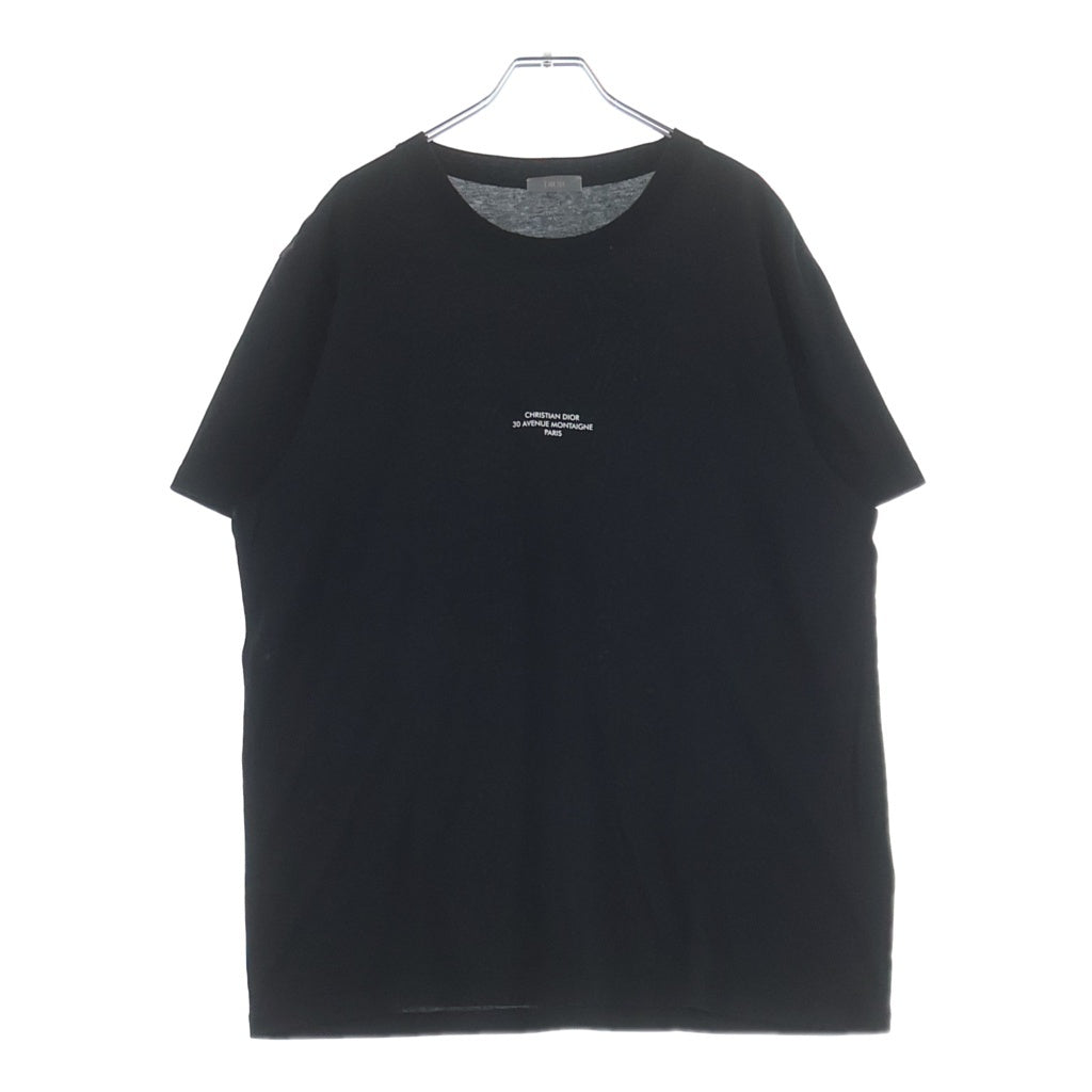 DIOR(ディオール) DIOR MONTAIGNE モンテーニュ プリント半袖Tシャツ クルーネックカットソー ブラック 593J668D3018