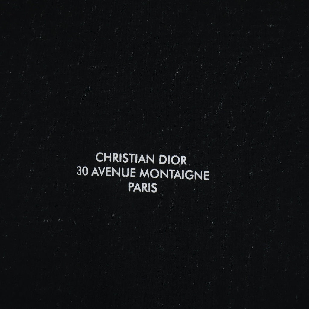 DIOR(ディオール) DIOR MONTAIGNE モンテーニュ プリント半袖Tシャツ クルーネックカットソー ブラック 593J668D3018