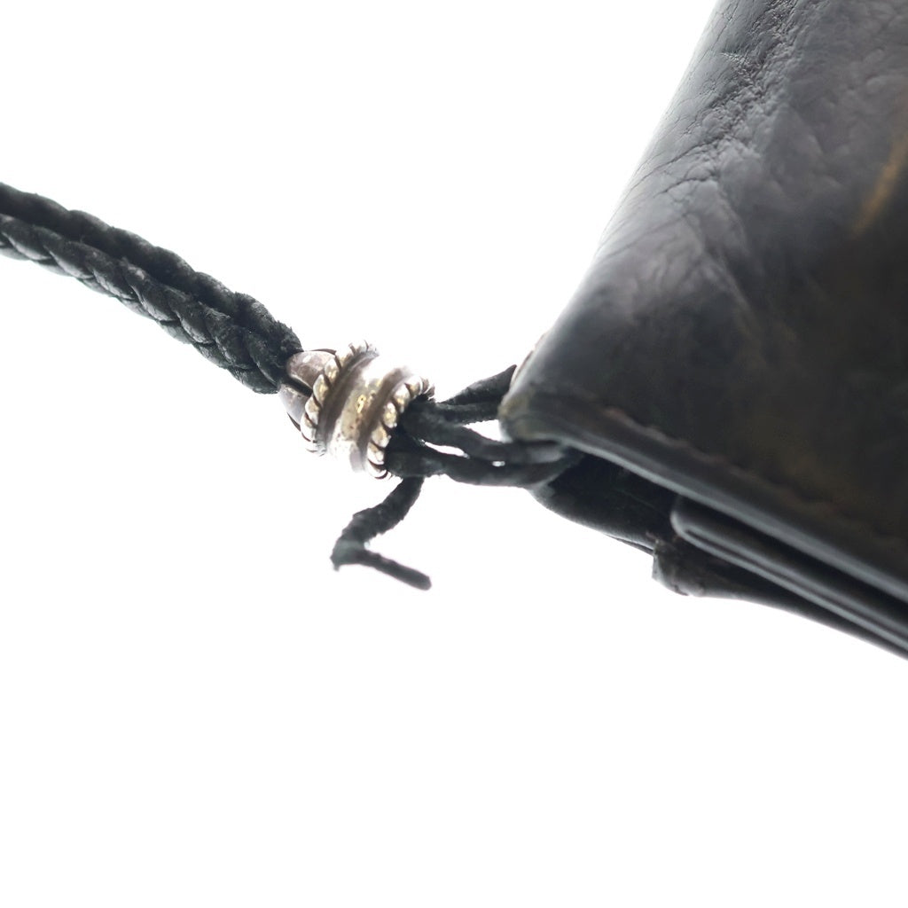 CHROME HEARTS(クロムハーツ) 2ZIP STRAP 2ジップストラップ ストラップ付クロスボールボタン レザーウォレット 財布 ブラック
