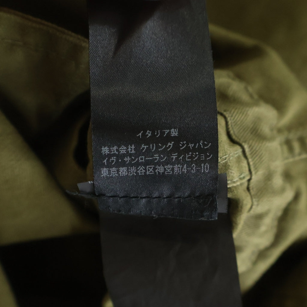 SAINT LAURENT PARIS(サンローランパリ) 16AW SHARK MILITARY SHORT COAT エディ期 バックシャークスパンコールミリタリージャケット カーキ 457956 Y153W