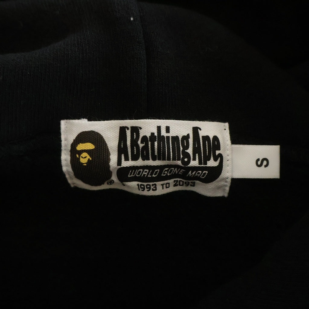 A BATHING APE(アベイシングエイプ) Gold Mad Face Hoodie ゴールドマッドフェイスフーディー フロントプリント アームプリント プルオーバーパーカー ブラック/ゴールド 001PPG301009X