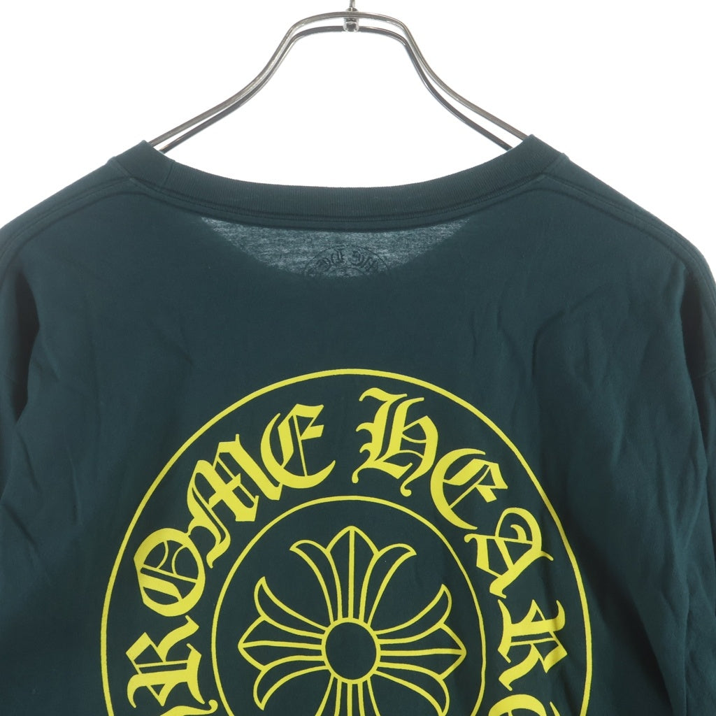 CHROME HEARTS(クロムハーツ) Horseshoe L/S Tee ホースシュー アームプリント ロングスリーブTシャツ クルーネック長袖カットソー グリーン/イエロー