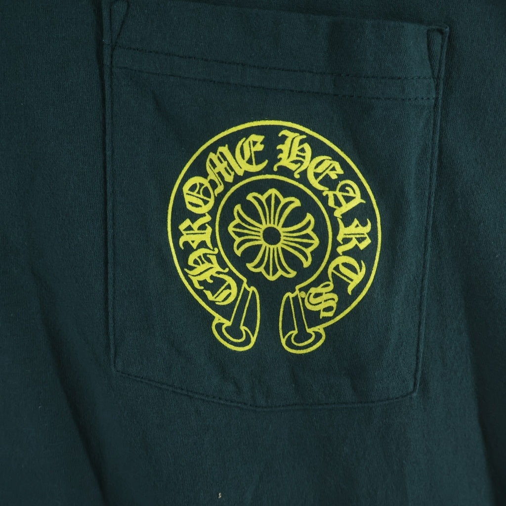 CHROME HEARTS(クロムハーツ) Horseshoe L/S Tee ホースシュー アームプリント ロングスリーブTシャツ クルーネック長袖カットソー グリーン/イエロー