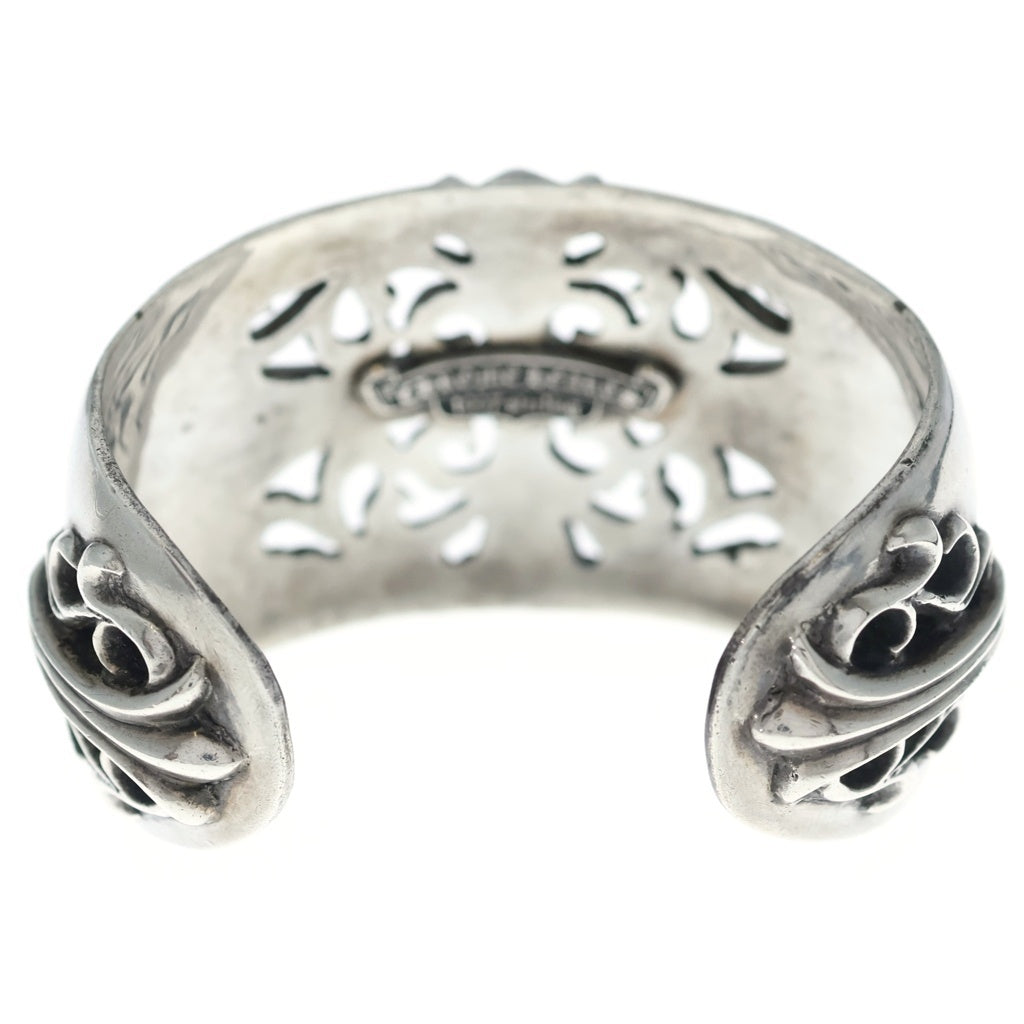 CHROME HEARTS(クロムハーツ) FLRL CRS CUFF フローラルクロスワイドカフ シルバーブレスレット