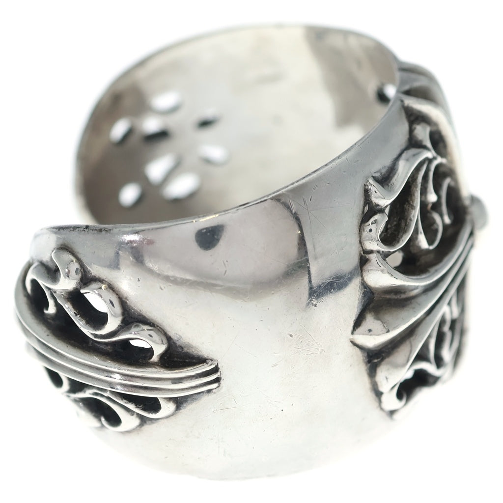 CHROME HEARTS(クロムハーツ) FLRL CRS CUFF フローラルクロスワイドカフ シルバーブレスレット