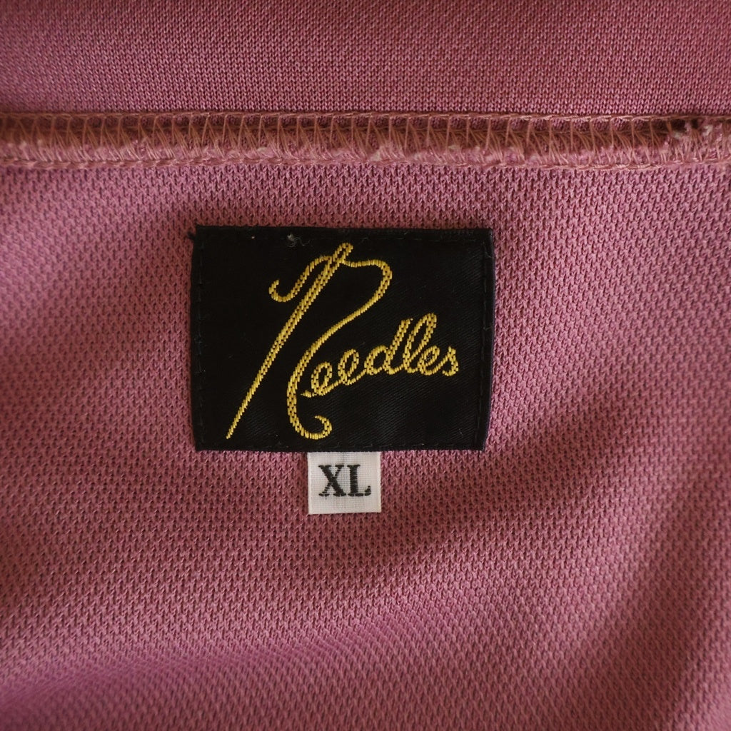 Needles(ニードルス) Track Jacket Poly Smooth トラックジャケット ロゴ刺繍 サイドラインジャージ ピンク MR284