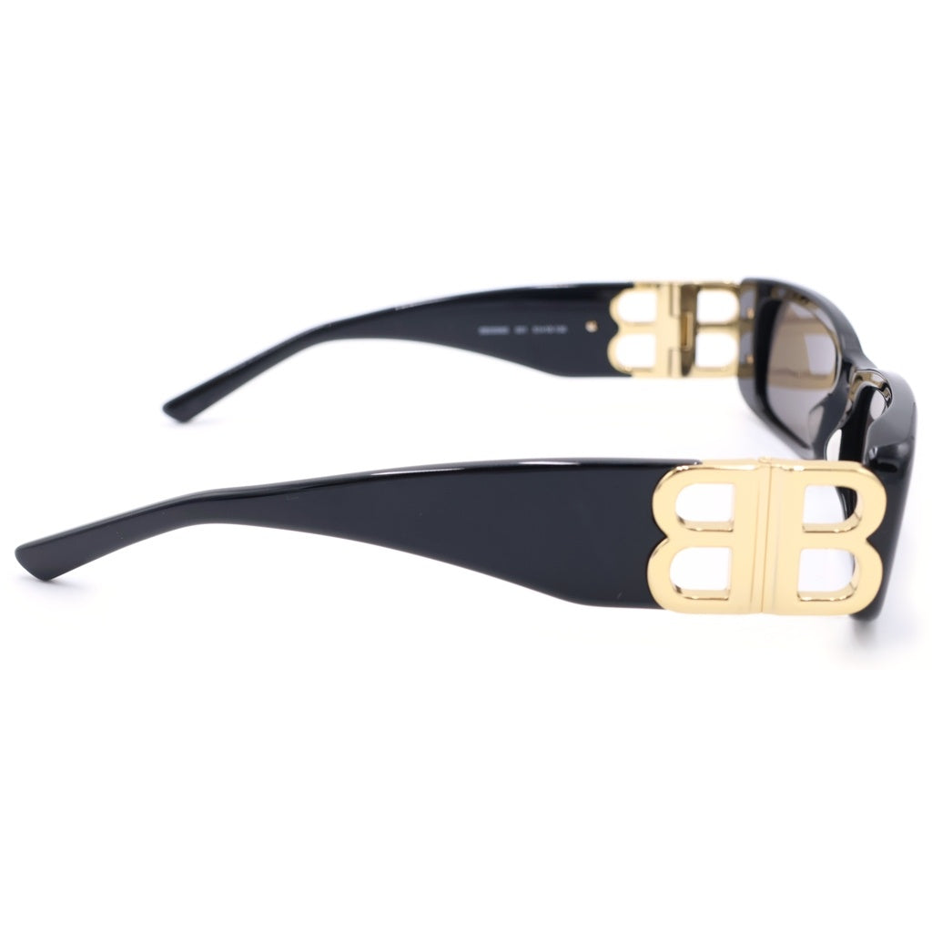 BALENCIAGA(バレンシアガ) Dynasty Rectangle ダイナスティ レクタングル BBロゴ サングラス アイウェア ブラック/ゴールド BB0096S