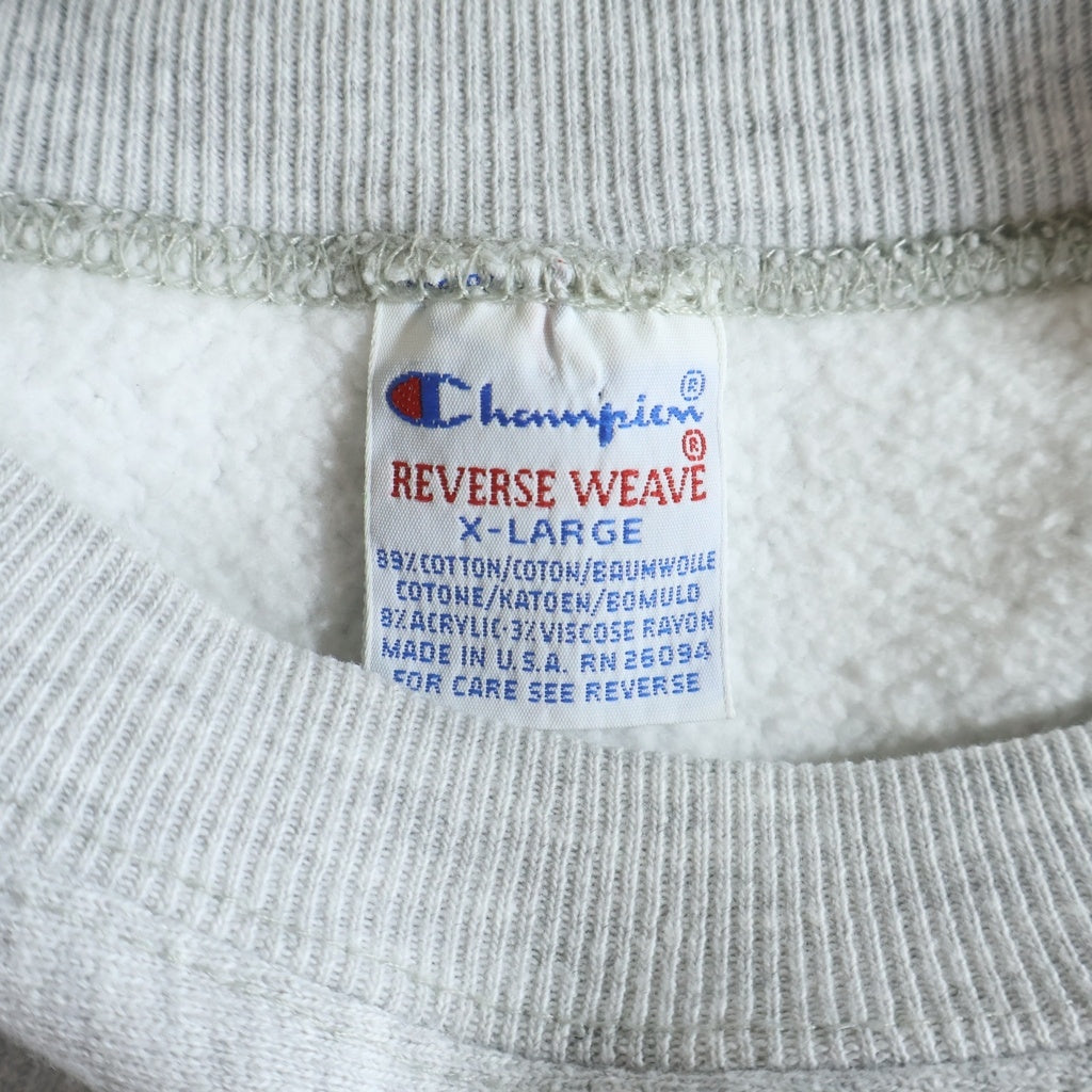 CHAMPION(チャンピオン) 90s REVERSE WEAVE HARVARD リバースウィーブ ハーバード 刺繍タグ スウェットトレーナー グレー
