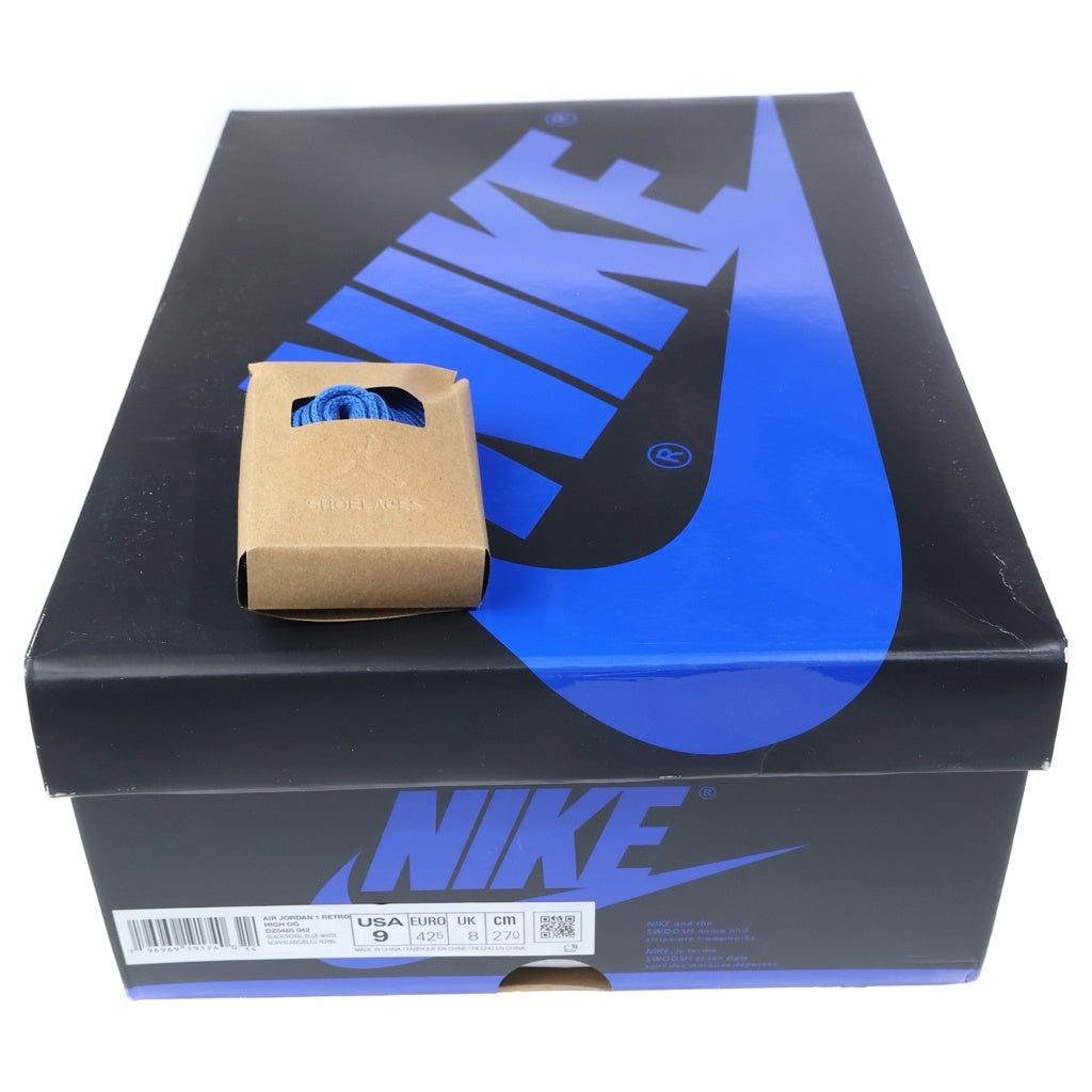 NIKE(ナイキ) AIR JORDAN 1 RETRO HIGH OG ROYAL REIMAGINED DZ5485-042 エアジョーダン1 レトロ ロイヤル リイマジンド ハイカットスニーカー ブラック/ブルー US9/27cm