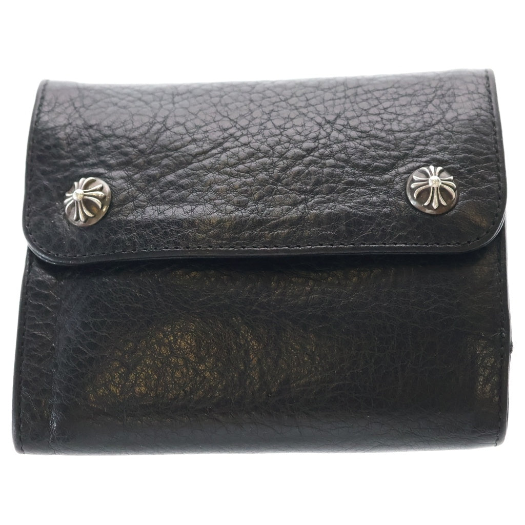 CHROME HEARTS(クロムハーツ) WAVE MINI ウェーブミニレザーウォレット 財布 ブラック