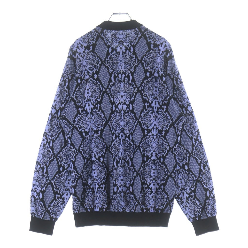 ワコマリア Python ニットポロ パープルMサイズ WACKO MARIA(ワコマリア) PYTHON KNIT POLO SHIRT パイソン柄 ニット