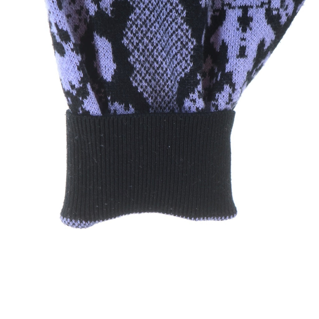 WACKO MARIA(ワコマリア) PYTHON KNIT POLO SHIRT パイソン柄 ニット長袖ポロシャツ パープル
