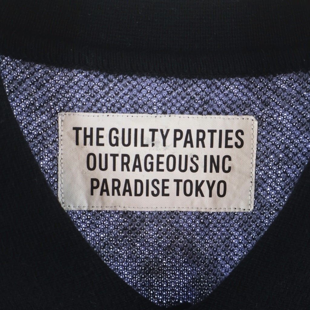 WACKO MARIA(ワコマリア) PYTHON KNIT POLO SHIRT パイソン柄 ニット長袖ポロシャツ パープル