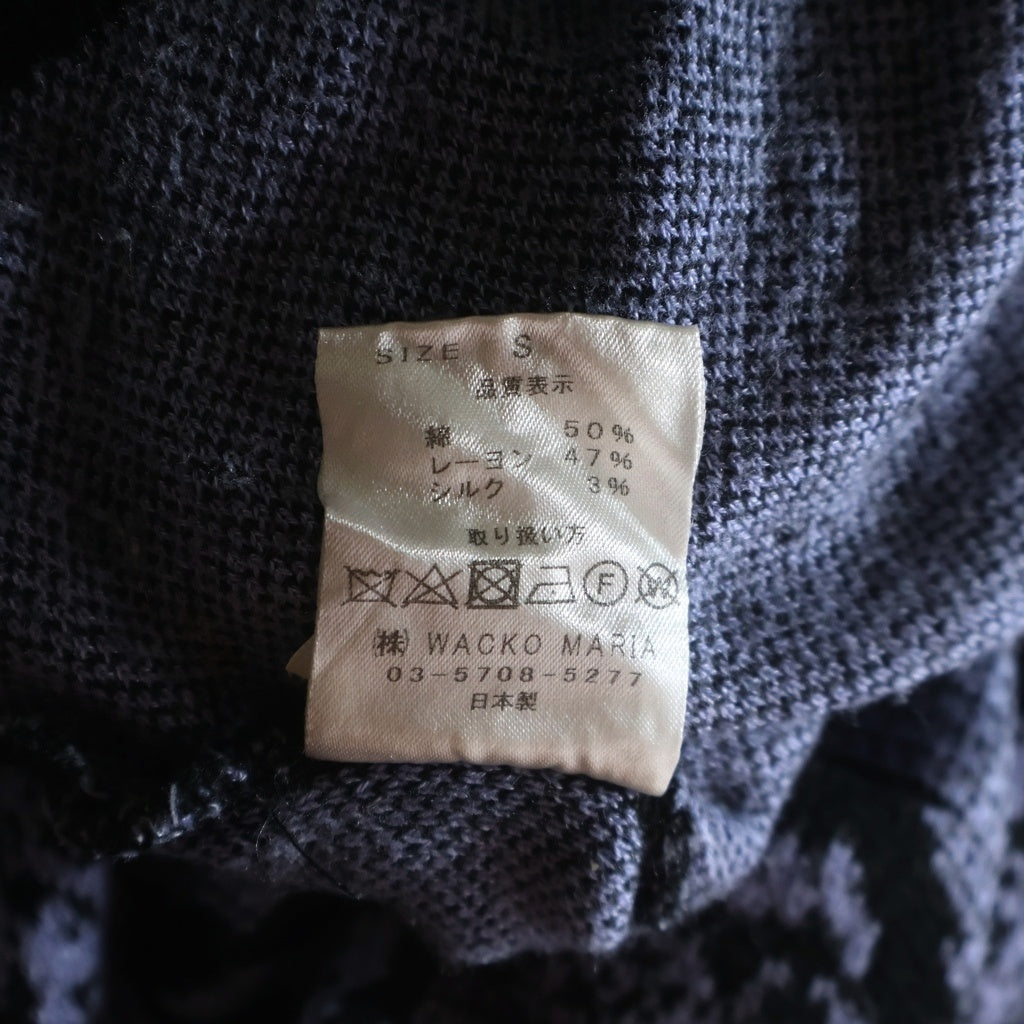 WACKO MARIA(ワコマリア) PYTHON KNIT POLO SHIRT パイソン柄 ニット長袖ポロシャツ パープル